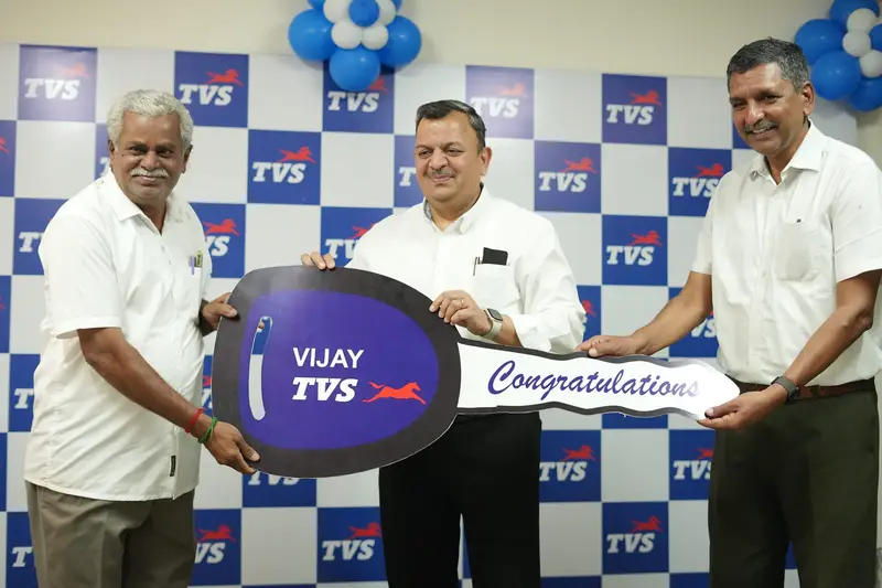 Key handover ceremony at Vijay TVS, Coimbatore