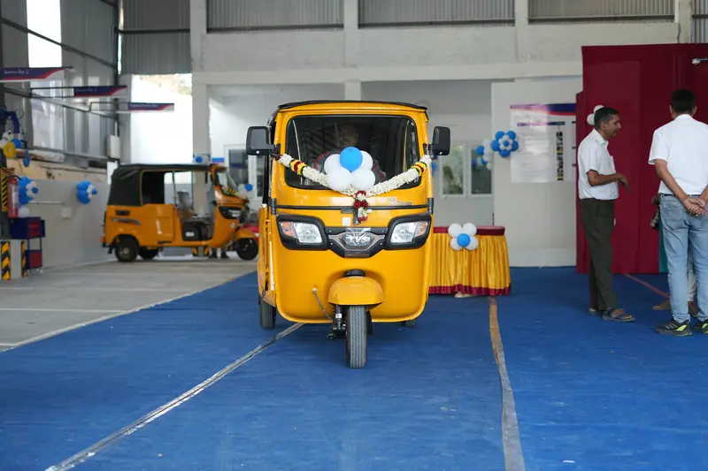 TVS King auto in the Vijay TVS service workshop, Coimbatore