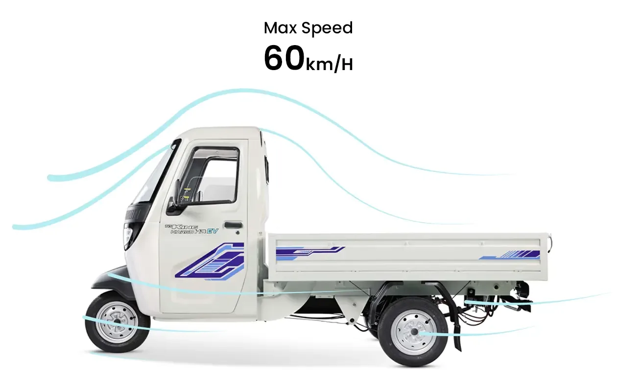 TVS King Kargo HD EV top speed of 60 km/h